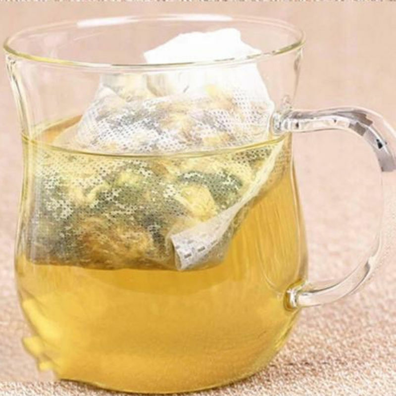 Empty Non-Woven Tea Filter Infuser Bags w/ Drawstring Heat Seal Filter Fabric