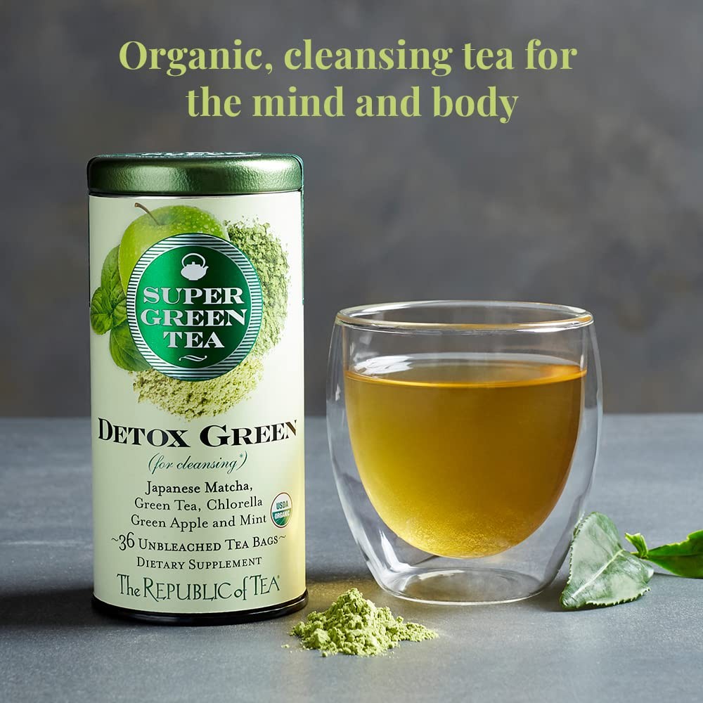 Organic Green Tea Blend Supergreen Matcha Minty Infusion 36 Count Pack