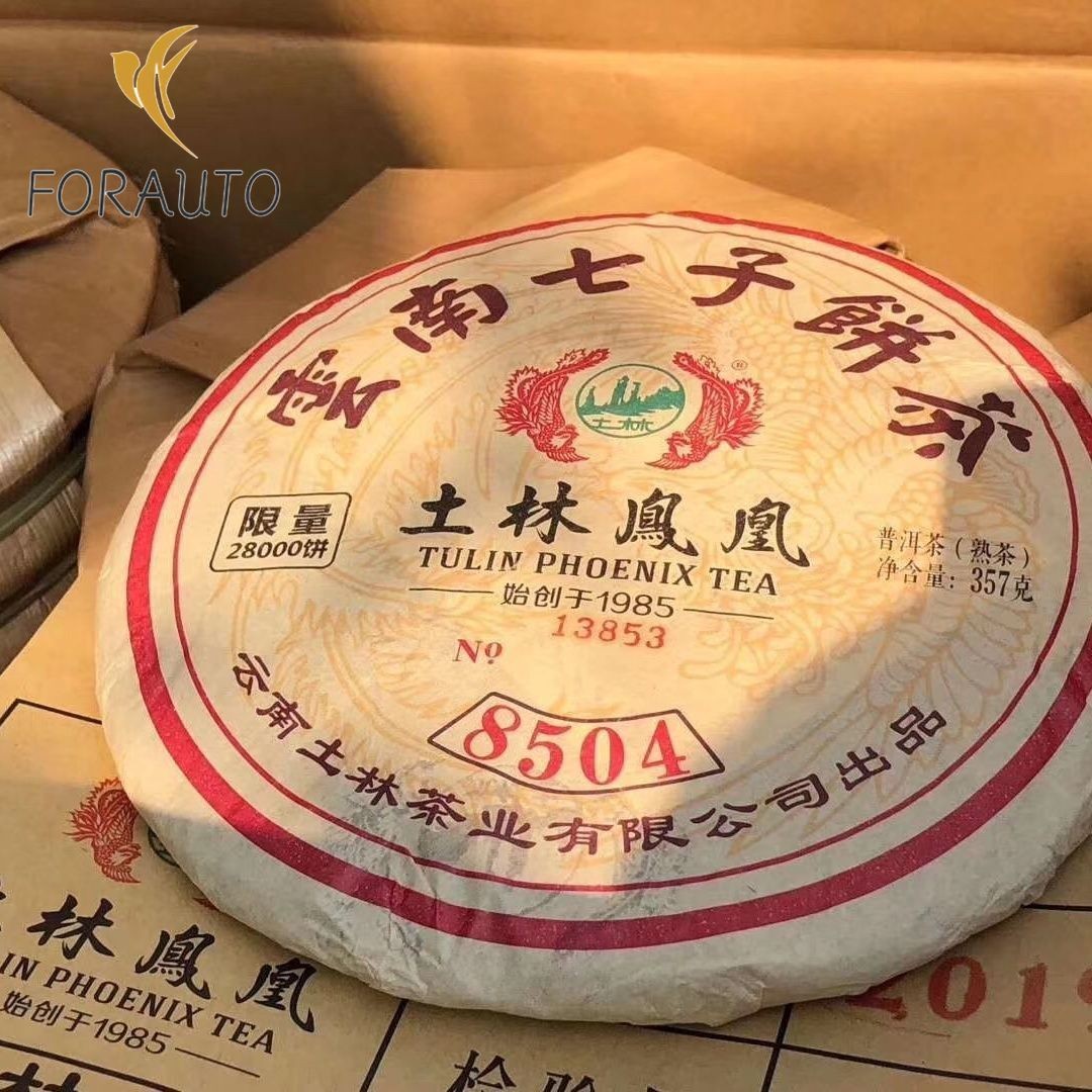 2019 Yunnan TuLin Phoenix Tea Pu Er Tea 8504 (701) Puer Shu Cake 357g Ripe