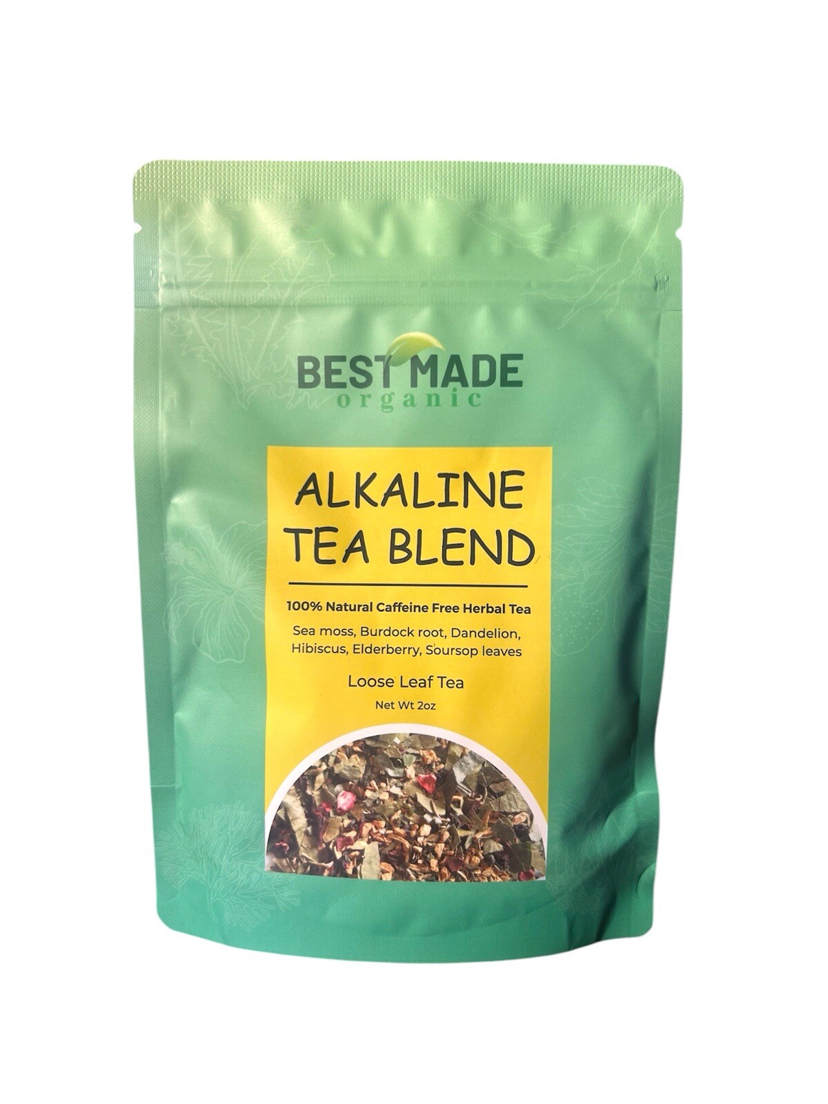 Alkaline Tea Blend – Sea Moss, Dandelion, Hibiscus, Burdock, Elderberry, Soursop