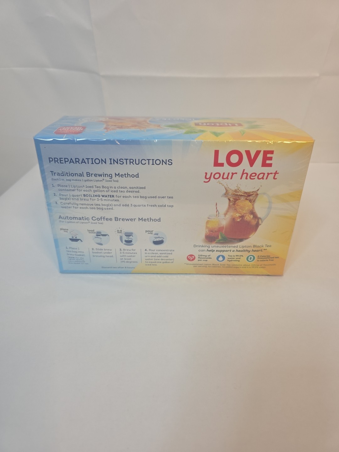 Lipton Iced Tea Bags Gallon Size 24 Total Tea Bags Sealed EXP 6/2028