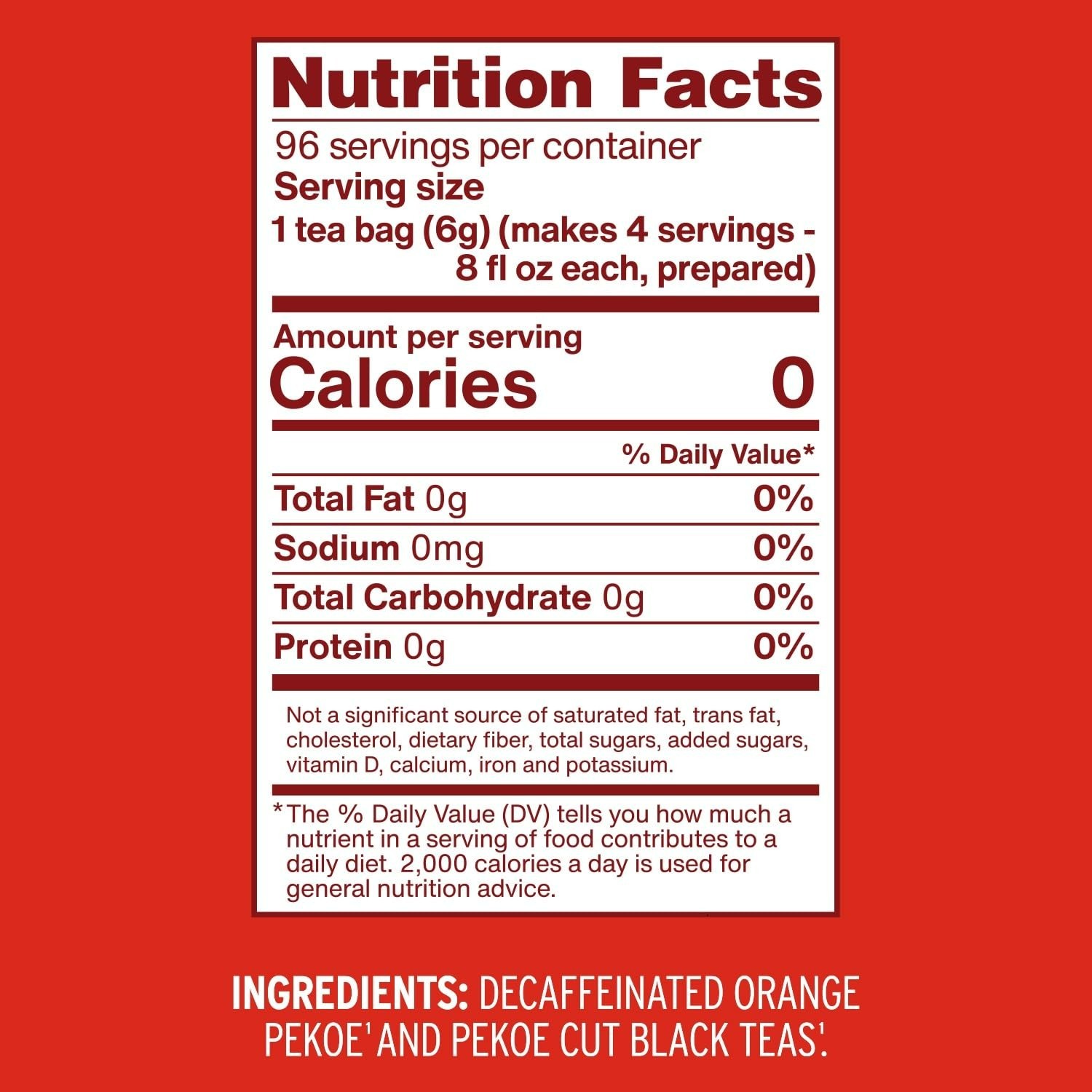 Authentic Southern 144ct Decaffeinated Iced Tea Bags – Family Size, Unsweetened