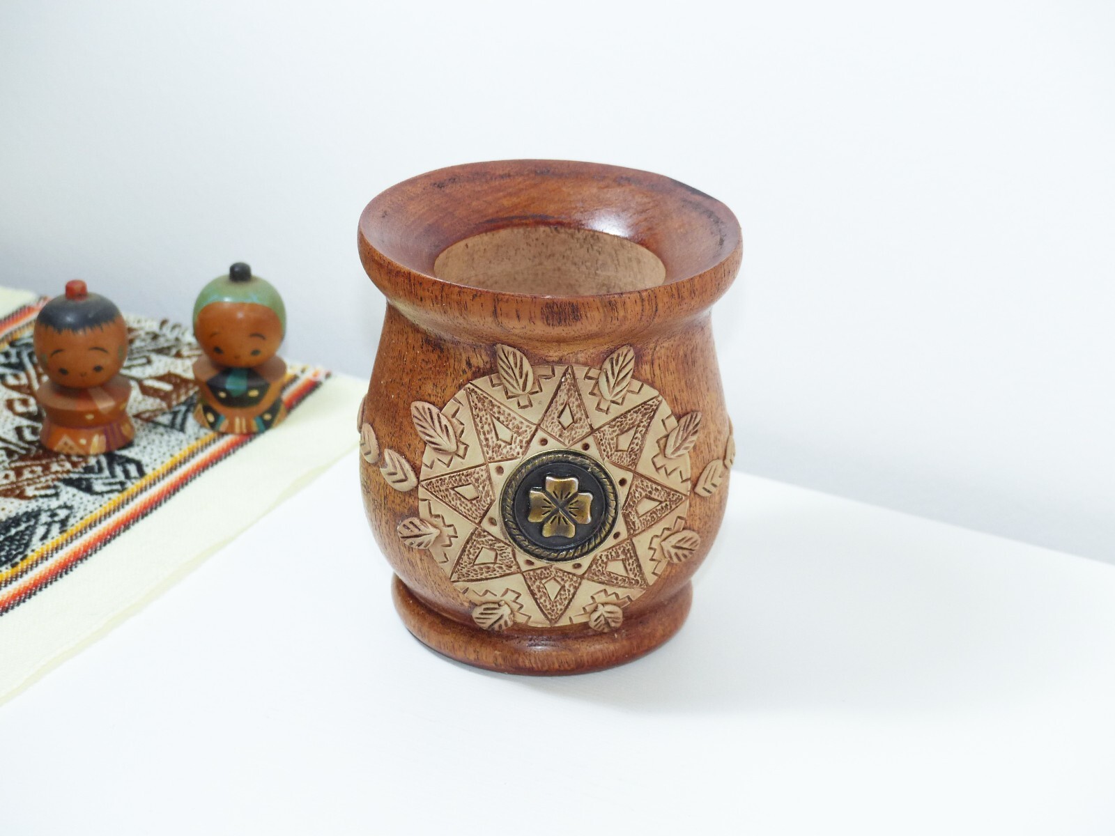 Wooden Algarrobo Mate Cup + Straw + Gift – Yerba Mate Tea – Handmade – Argentina