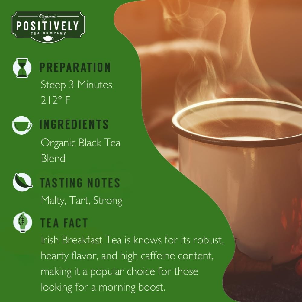 Organic Positively Tea Company, Irish Breakfast Black 1 Pound (Pack of 1)