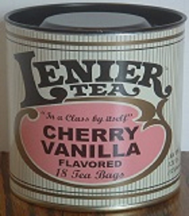 Lenier’s Cherry Vanilla English Style No String Or Tags Tea Bags 18 Count Tins