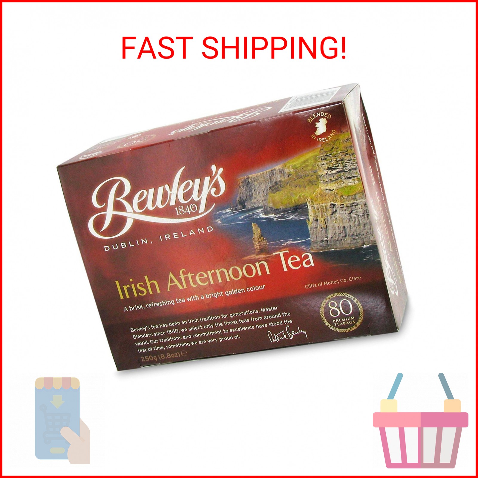 Bewley’s Irish Afternoon Tea – 80 Bags (8.8 ounce)