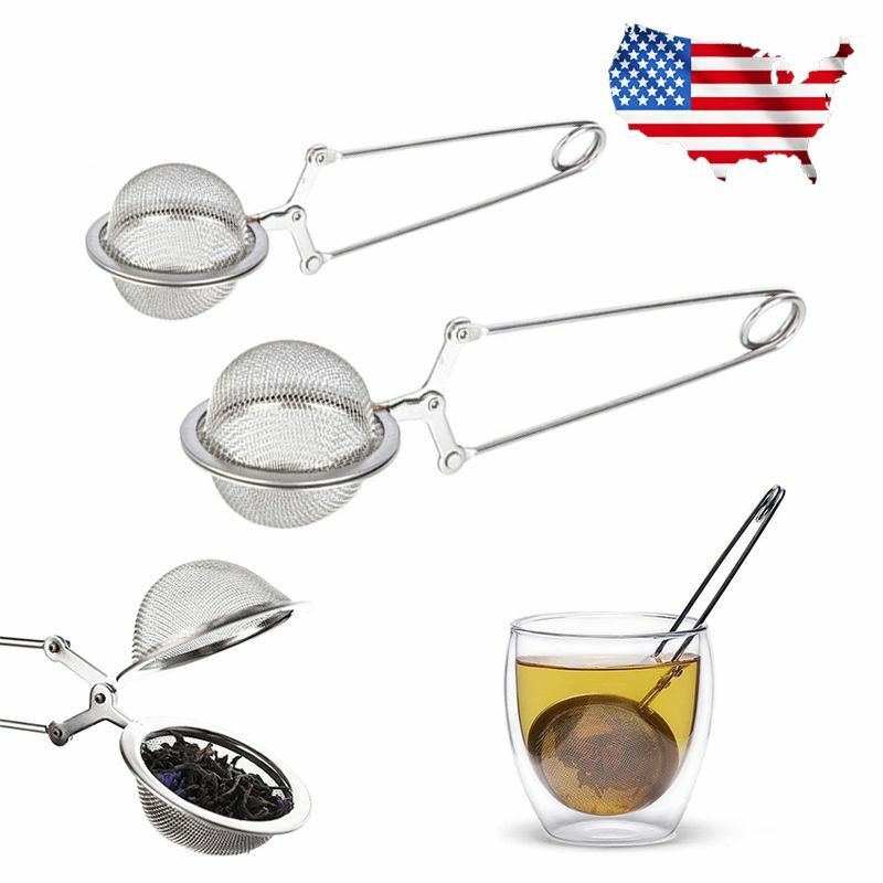 Tea Infuser Ball Mesh Loose Leaf Herb Strainer Stainless Steel Secure Locking