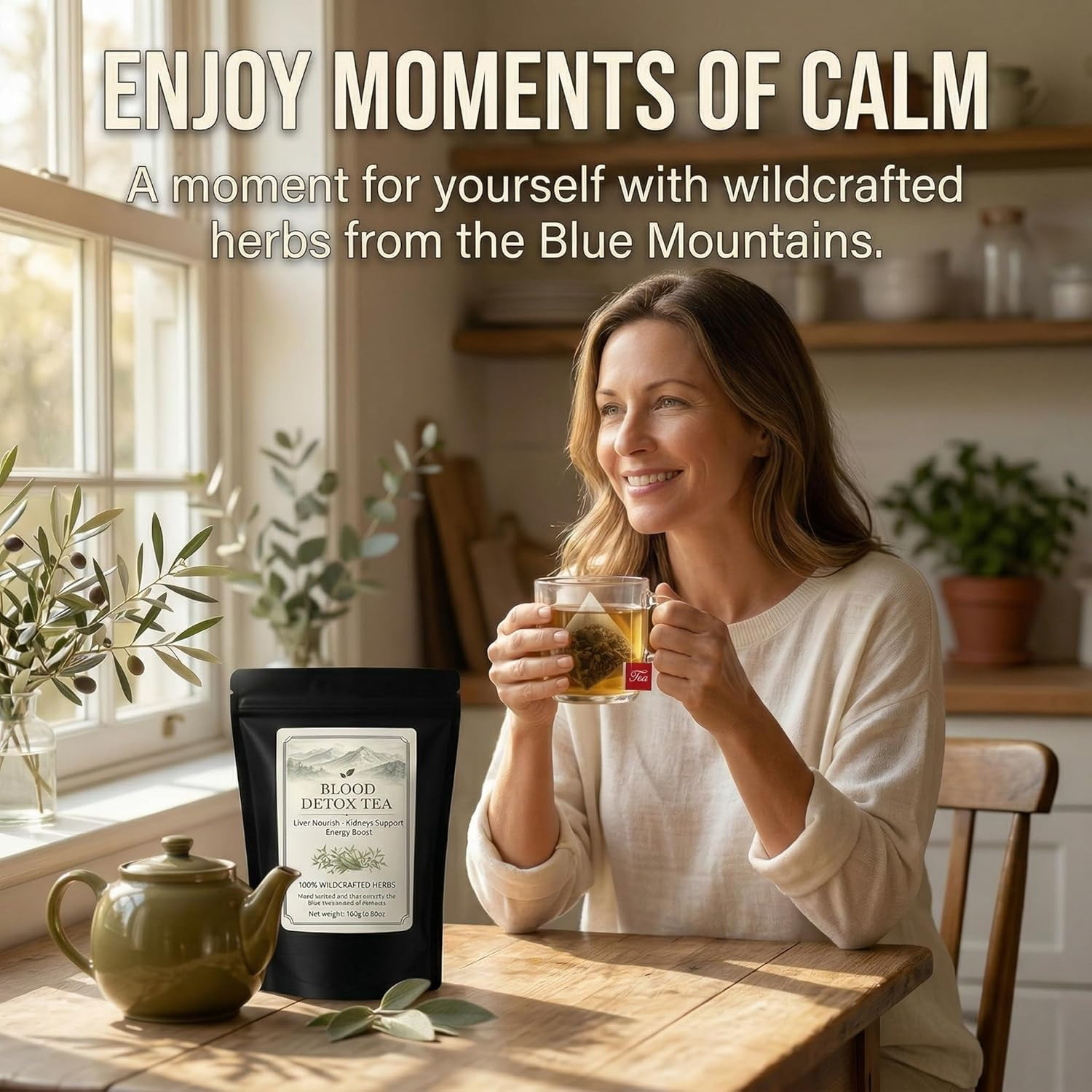 Blood Detox Tea Jamaica, jamaican healing garden Wildcrafted Tea Blend with Guac