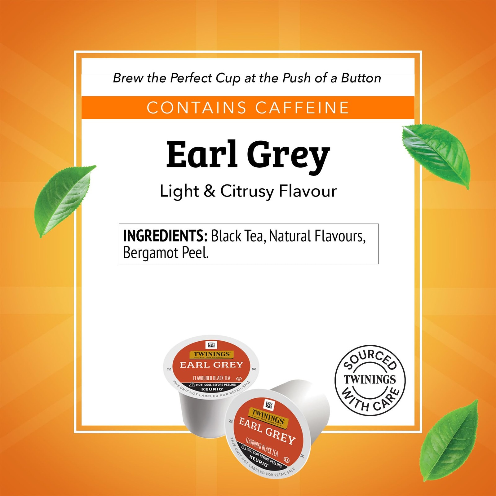 Twinings Earl Grey Black Tea K-Cup Pods for 24 Count (Pack of 1), Multi