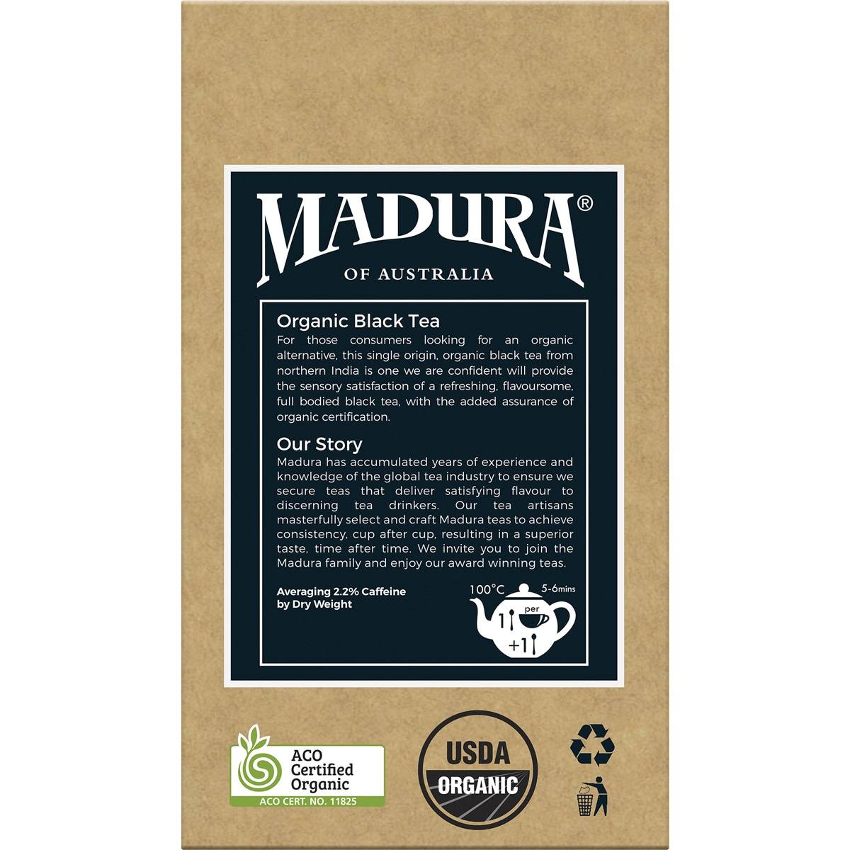 Madura Organic Black Leaf Tea 150g