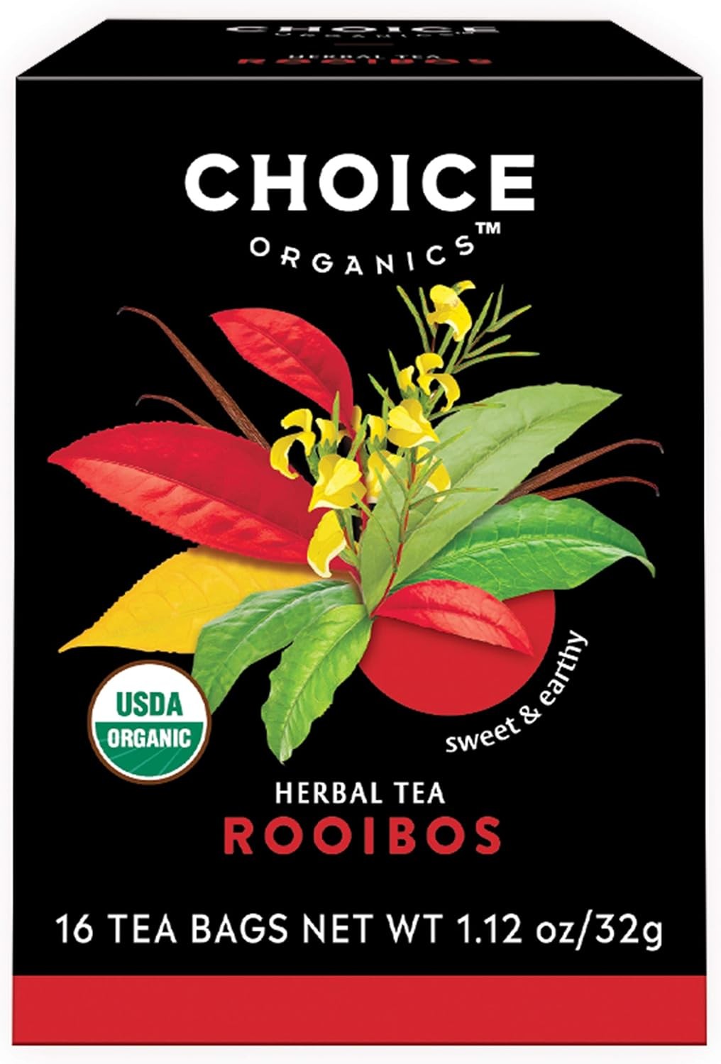 Choice Organics – Organic Rooibos Tea (1 Pack) – Fair Trade – Compostable –