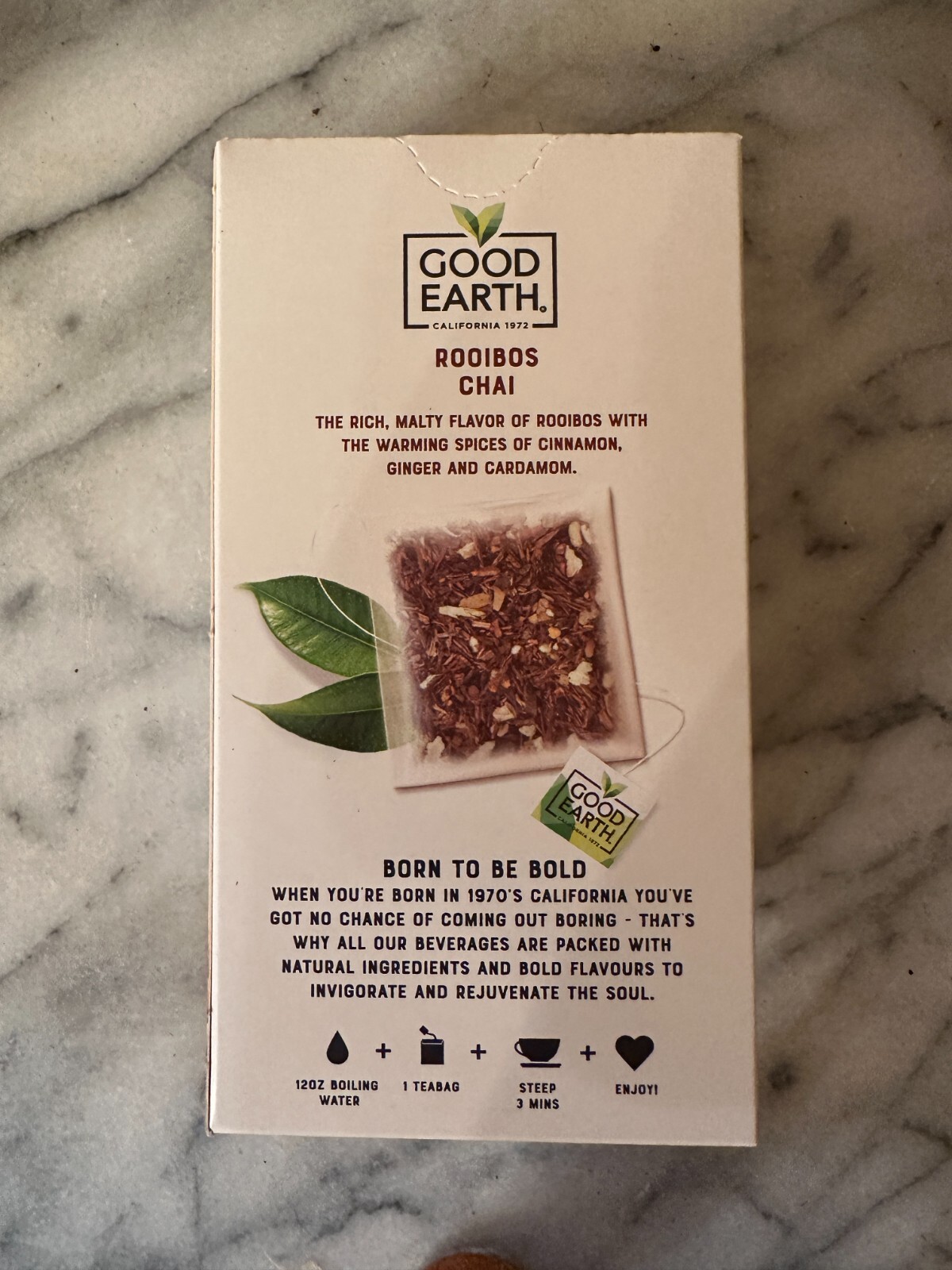 Good Earth Chai Blends Rooibos Chai Flavored Herbal Tea 15 ct x 5 Boxes 75 Bags