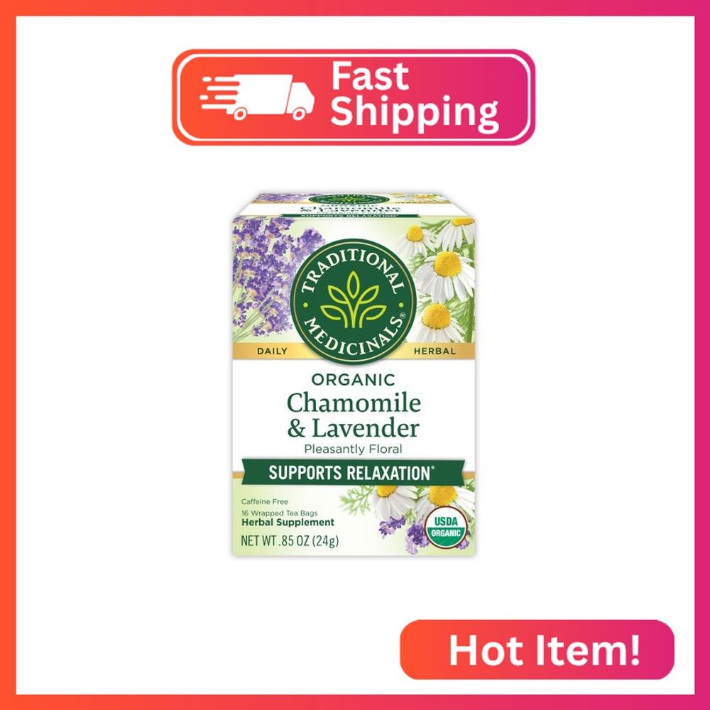 Traditional Medicinals Organic, Chamomile & Lavender – Chamomile Tea Supporting