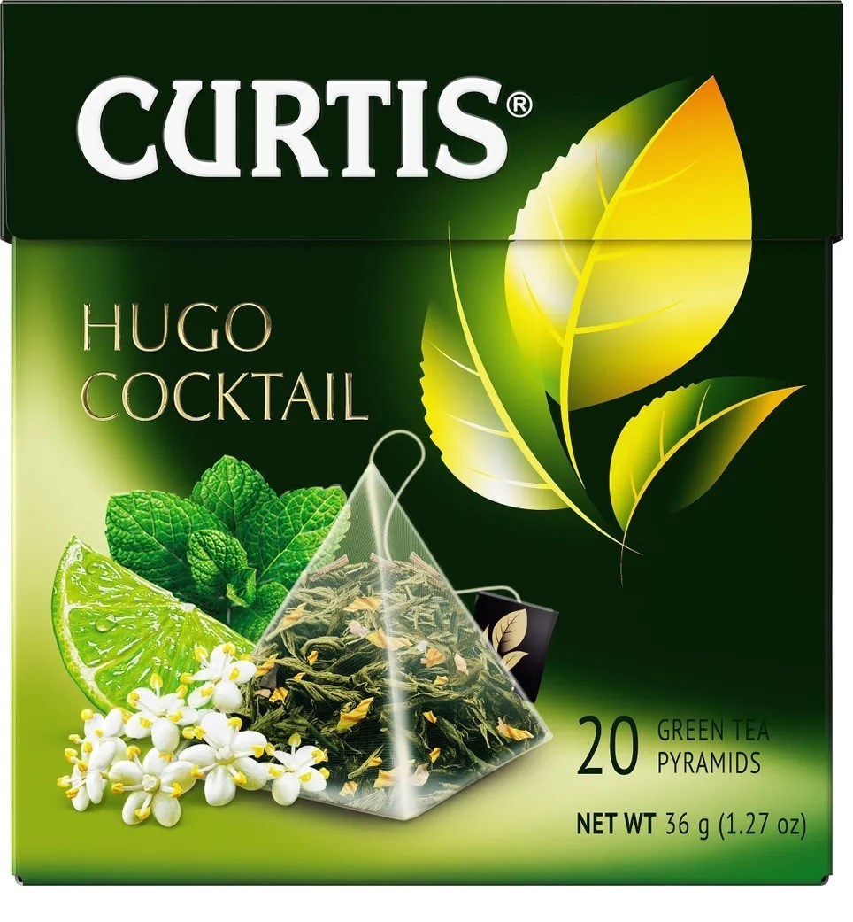 3 x CURTIS Hugo Cocktail Green Tea Lime Mint Flavor Teabags 20 Ct.