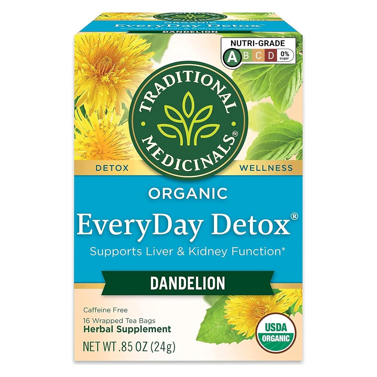 “Traditional Medicinals Organic EveryDay Detox Dandelion Tea – Supports Healthy