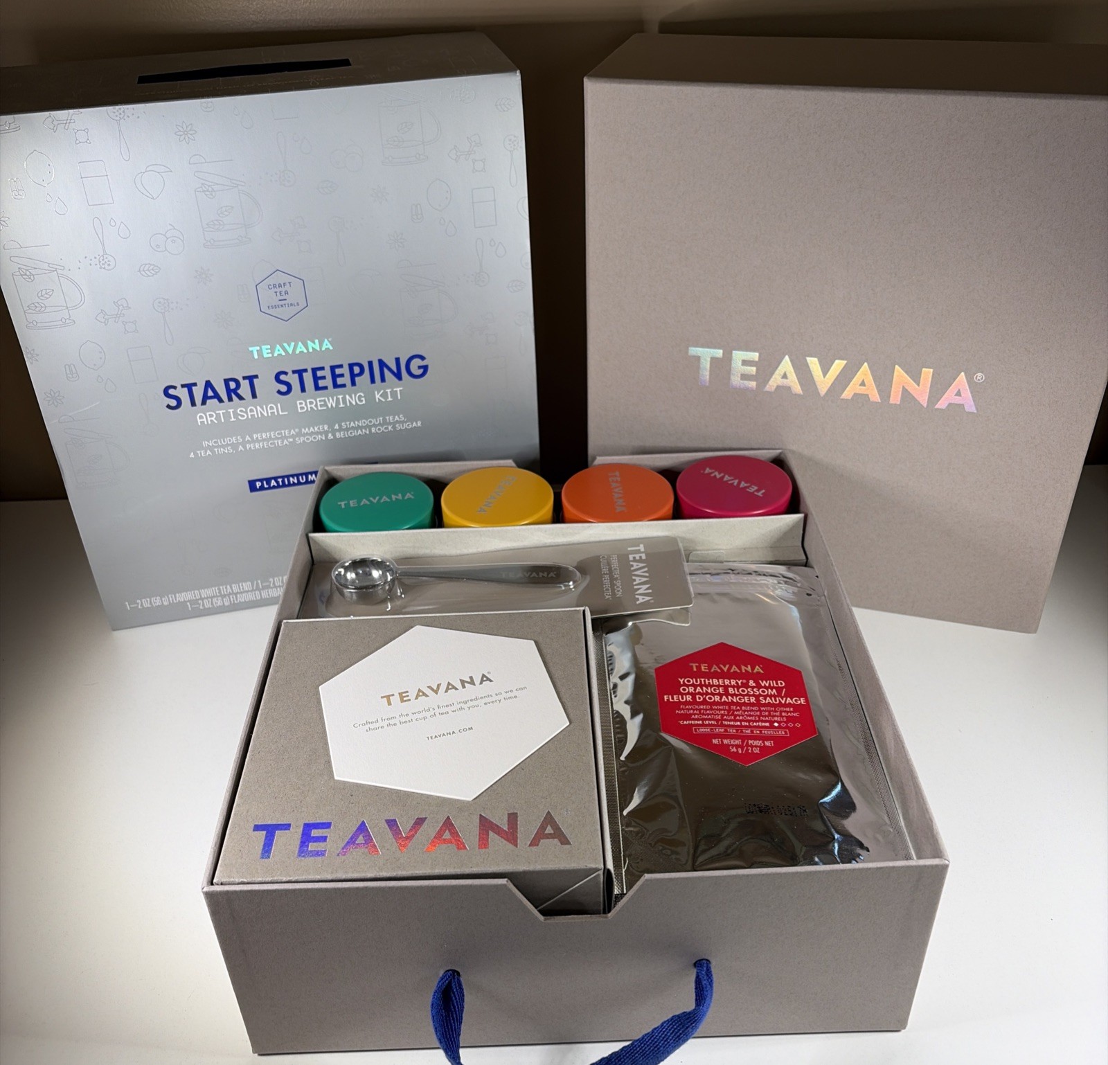 TEAVANA Start Steeping ARTISANAL BREWING KIT Platinum Edition NIB Craft Tea