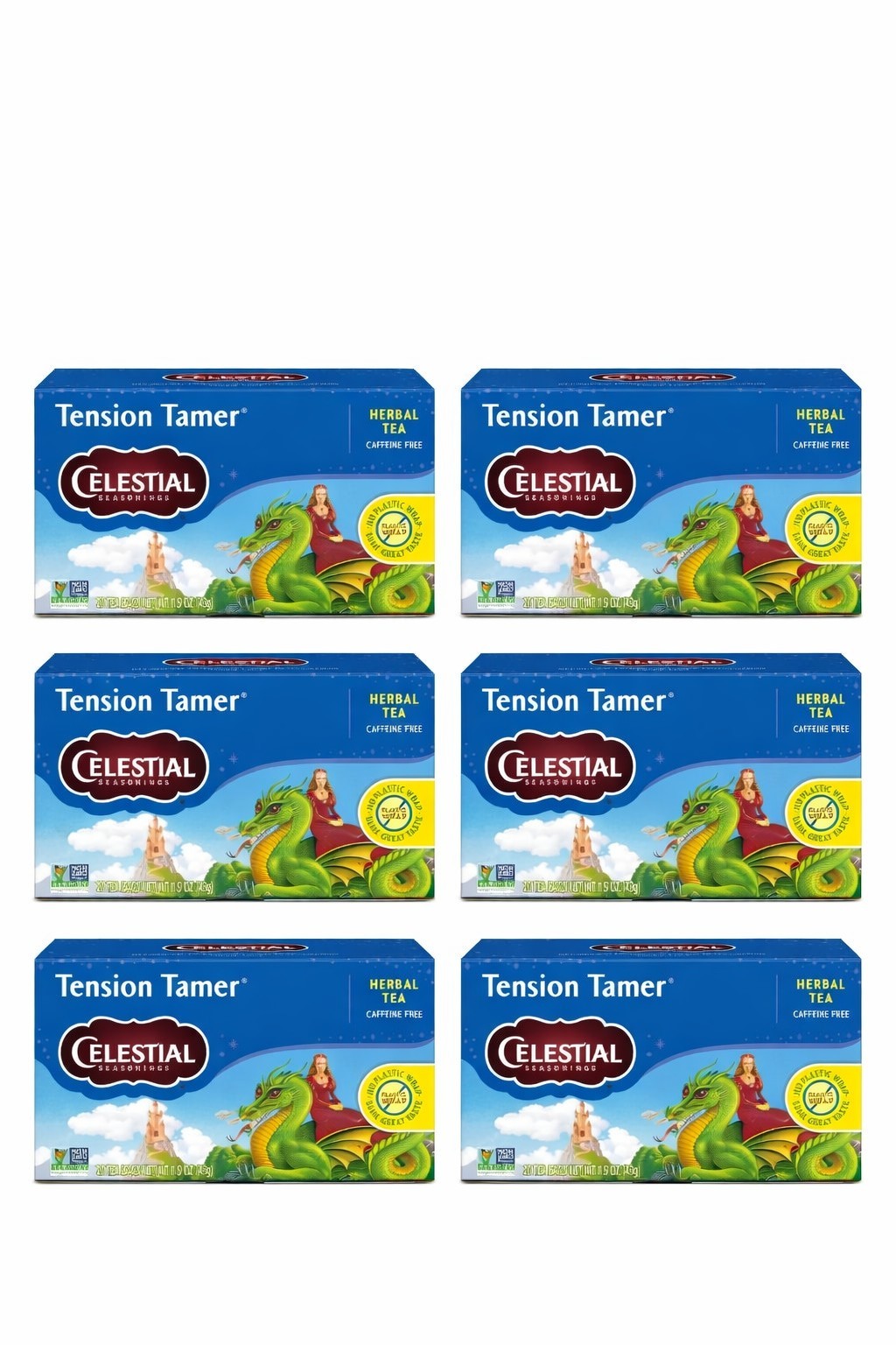 Celestial Seasonings Herbal Tea, Tension Tamer, 20 Count Box (Pack of 6)