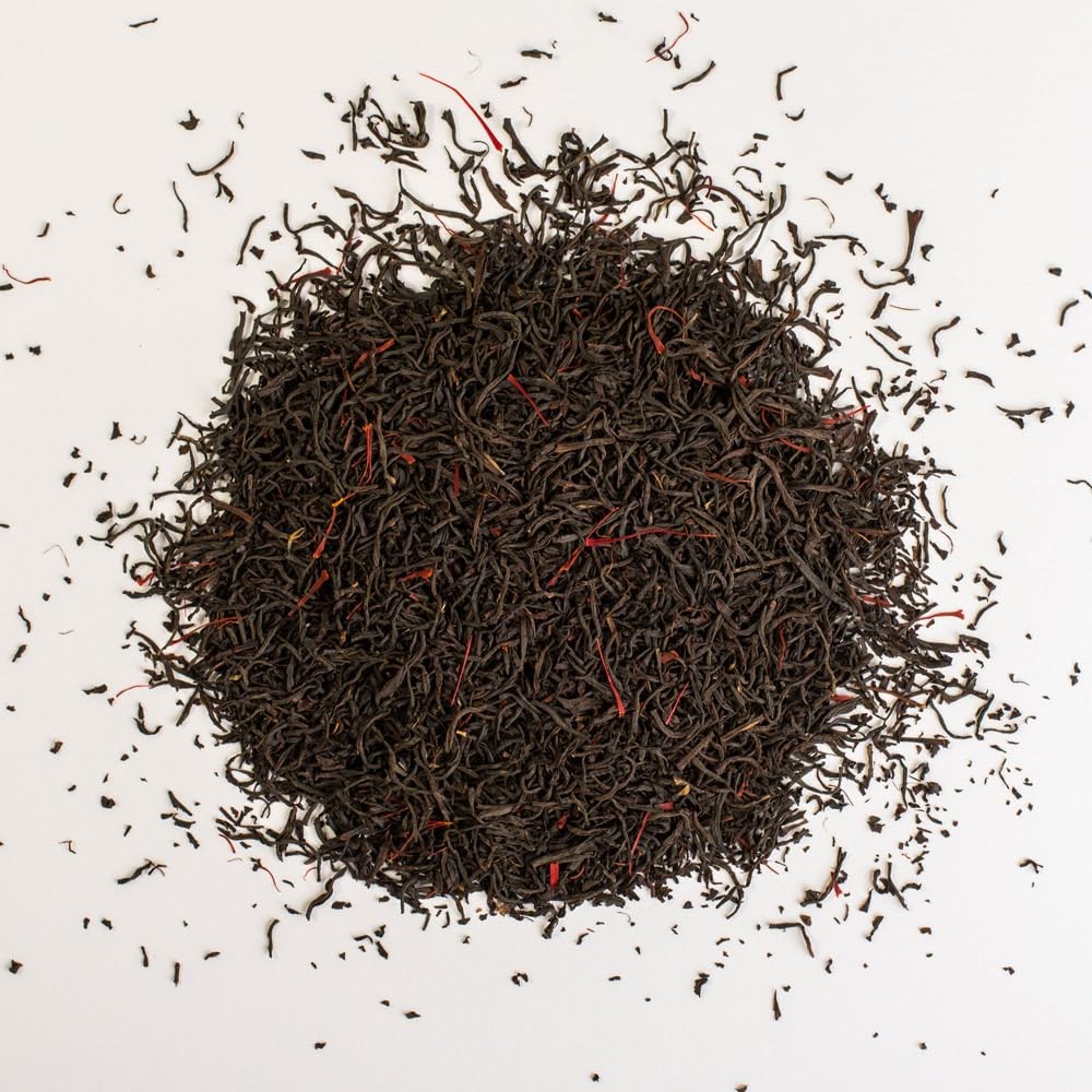 8 oz Saffron Black Tea Handpicked Highland Grown Whole Leaf with Saffron