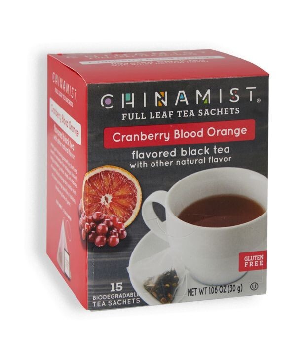China Mist Flavored Black Tea, Cranberry Blood Orange, 15 count box