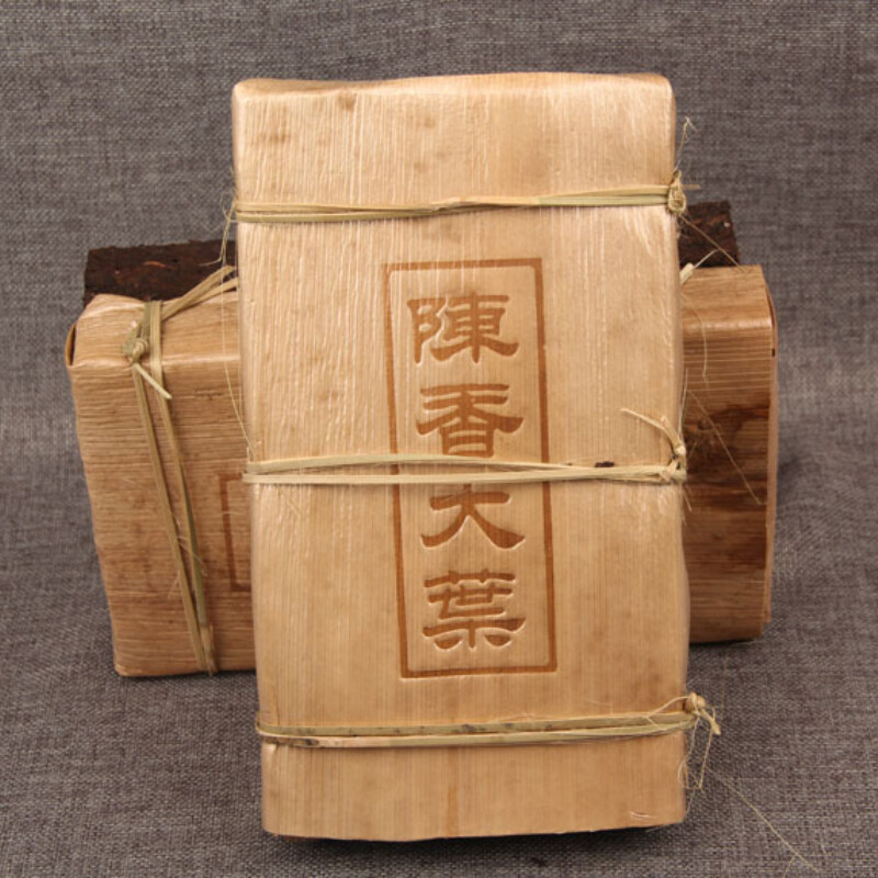 1000g Bamboo Shell Old Pu’er Tea Brick Yunnan Ancient Tree Big Leaf Pu-erh Tea