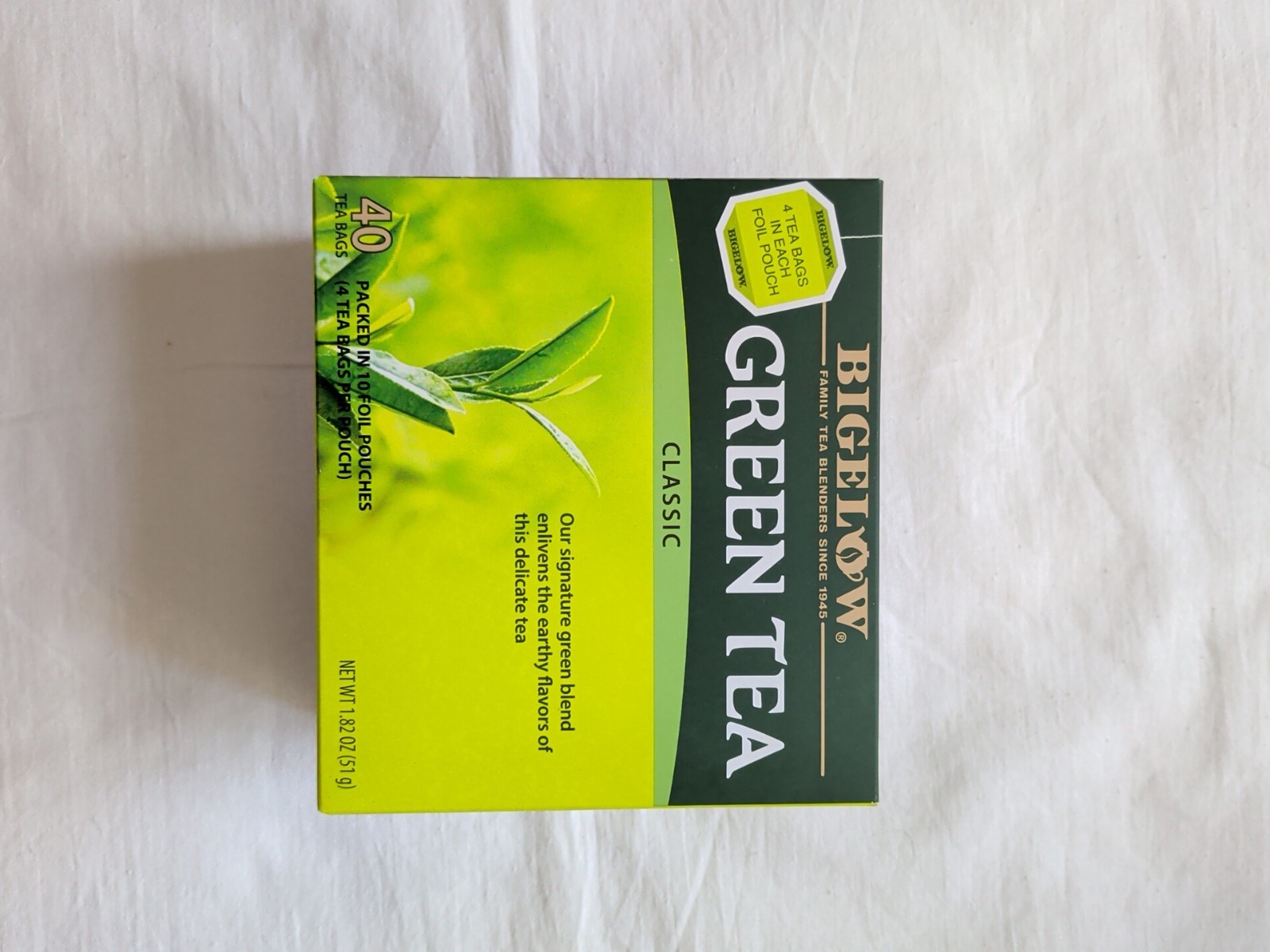 Bigelow Classic Green Tea 240 Tea Bags Smooth Delicate Flavor 40 Count Pack