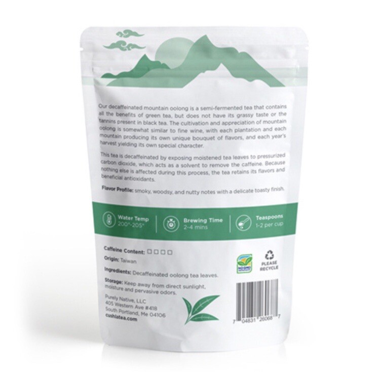 Caffeine Free Oolong Loose Leaf Tea. Organic Caffeine-Free Oolong. Cushla Tea