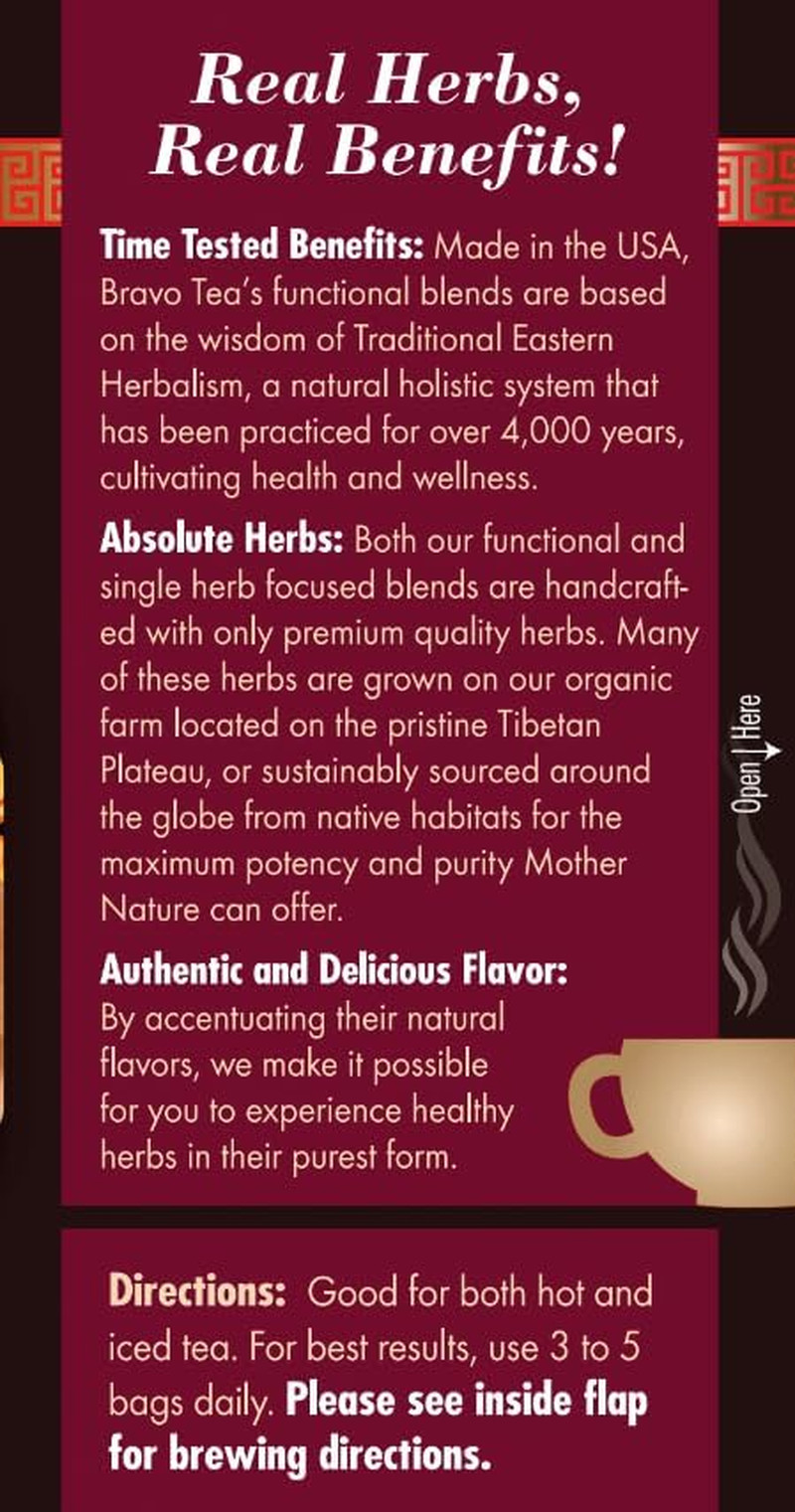 6 Mushroom Defense Herbal Tea, Caffeine Free 20 Tea Bags, 1 Count