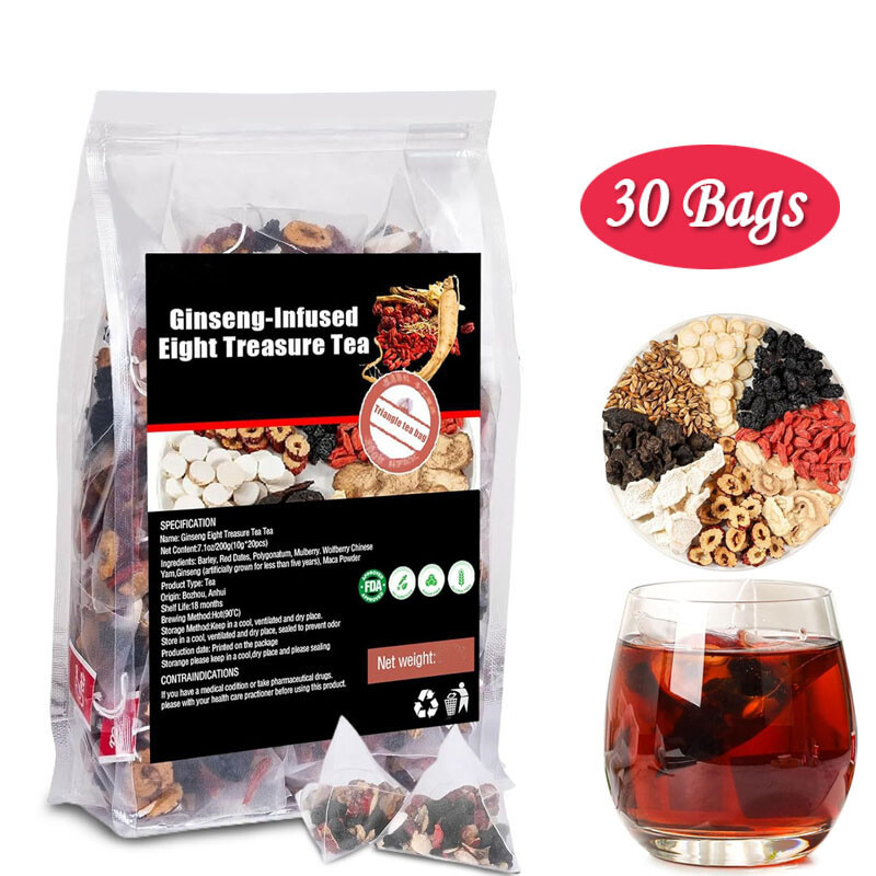Ginseng-infused Eight Treasure Tea Kidney Ginseng Wolfberry Mulberry Health -USA