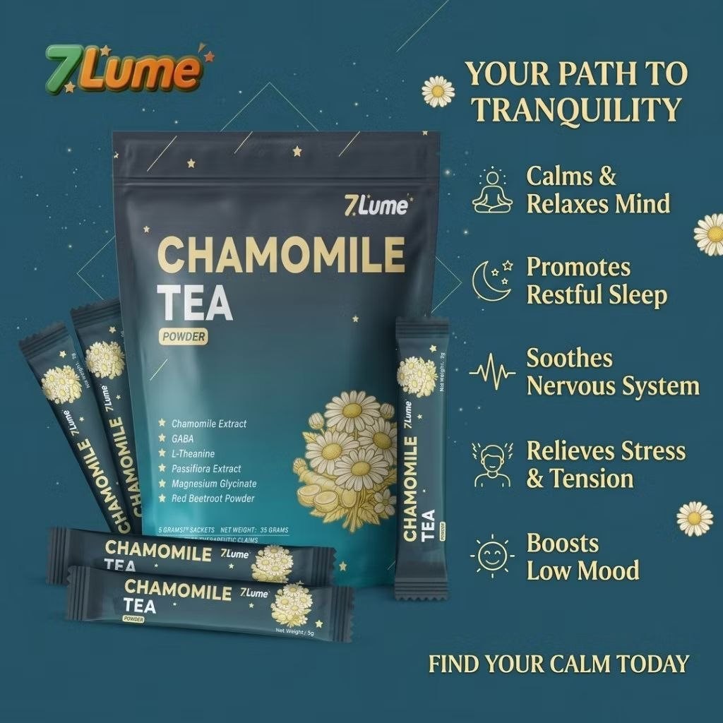 Chamomile Tea Powder 28 Sachets 1 Month Supply Herbal Tea Powder Mix