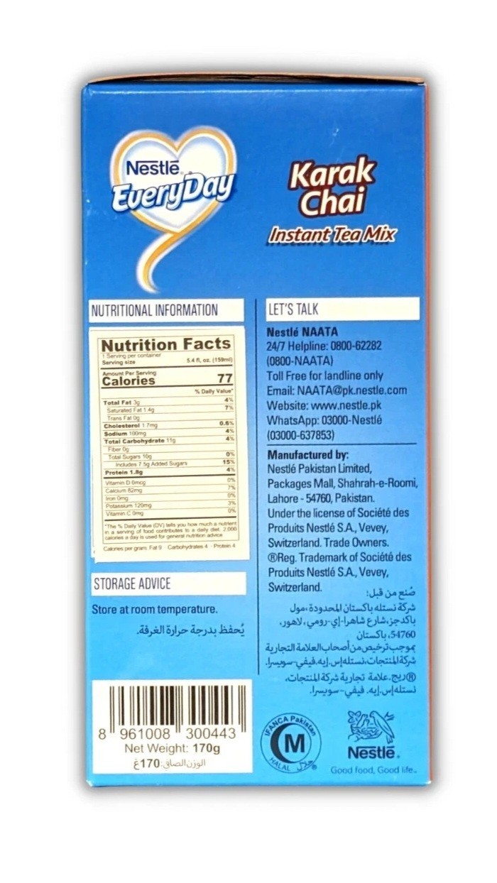Nestle Everyday Instant Tea Mix (Karak Chai) 10 Sticks (Free Ship) New Stock