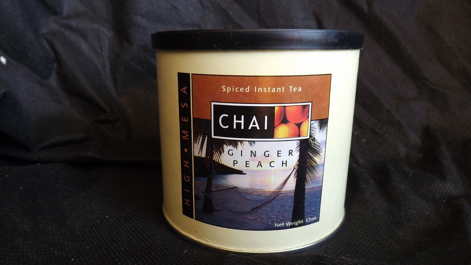 CASE of 6 High Mesa Ginger Peach Chai Spiced Instant Tea Mix – six 13oz cans