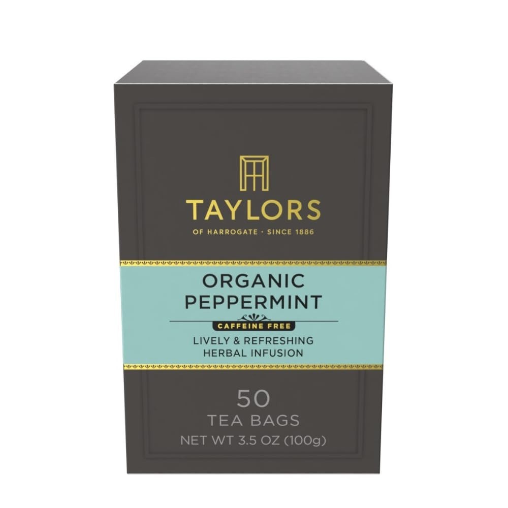 50 Count Organic Peppermint Tea Bags – Refreshing Herbal Delight, All-Natural