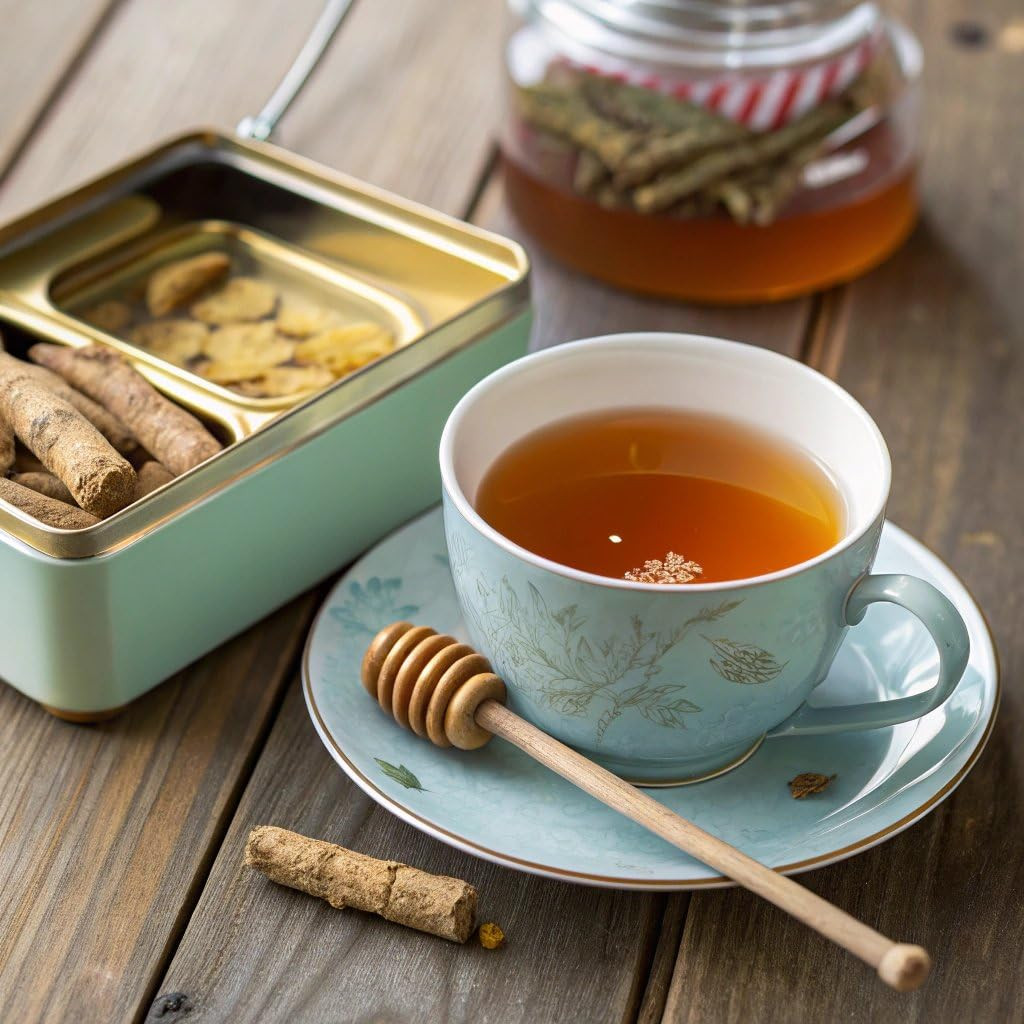 – Honey Ginseng Green Tea, 50 Tea Bags, Tin | Flavored Gourmet Tea | Caffeinated