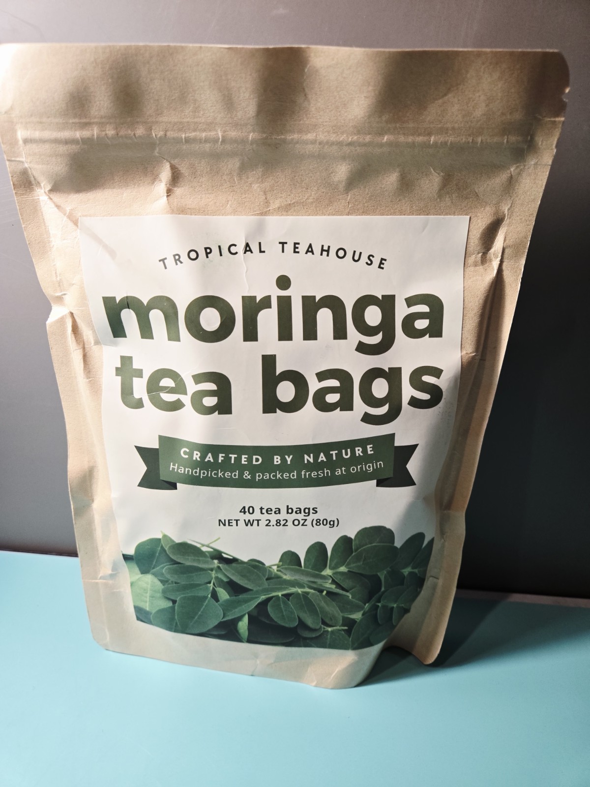 Tropical Teahouse 40 Pure Moringa Tea Bags – 2.82oz – Natural Moringa. Exp4/9/27