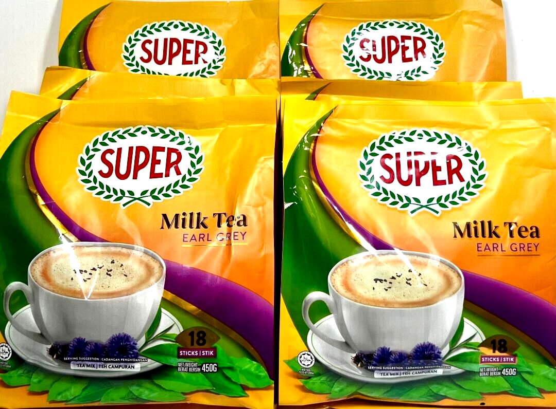 Super 3-In-1 Instant Earl Grey Milk Tea 18 Sticks x 25g ( Pack of 6 )~SALE