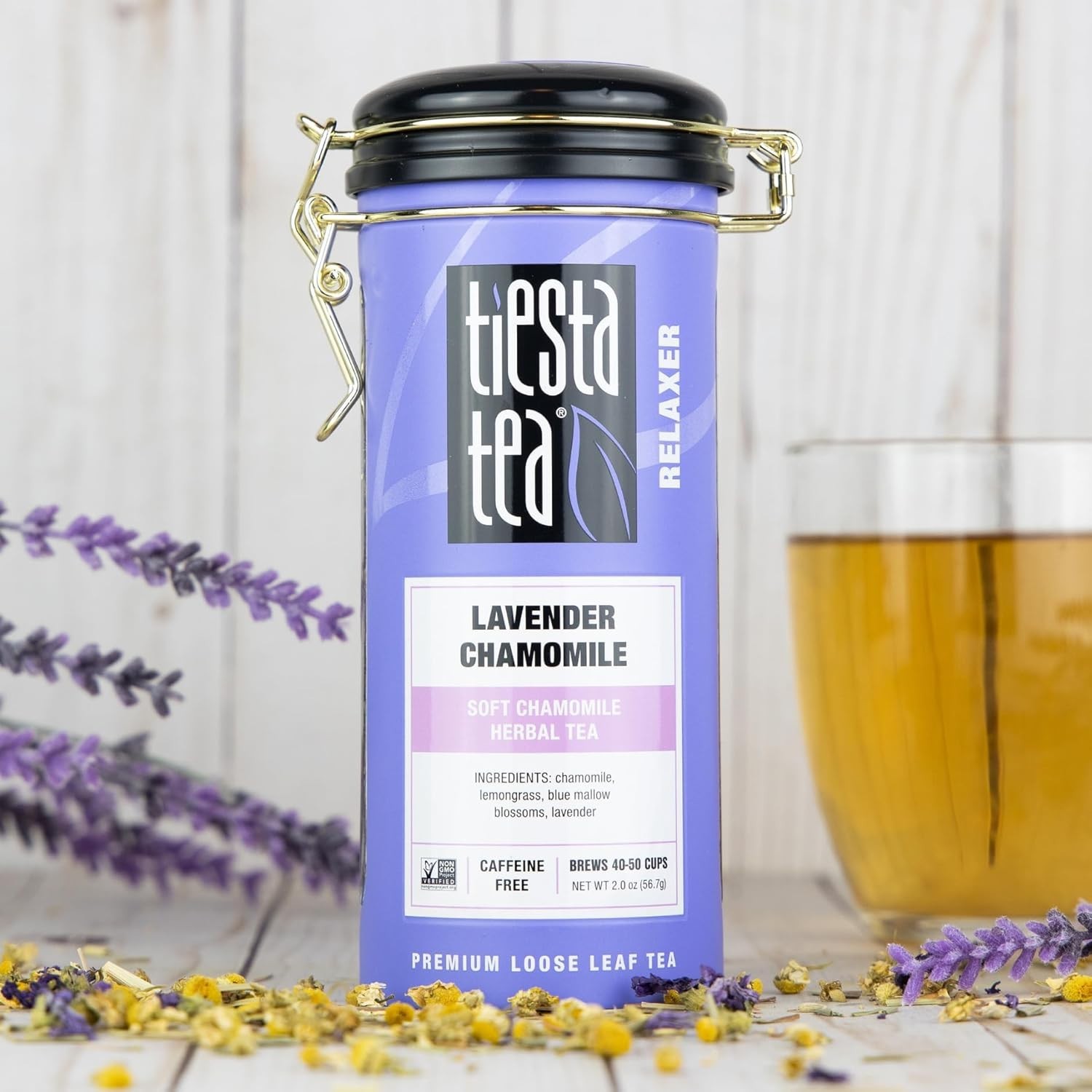 Tiesta Tea Lavender Chamomile Herbal Loose Leaf Tea 50 Cups Relaxation Blend