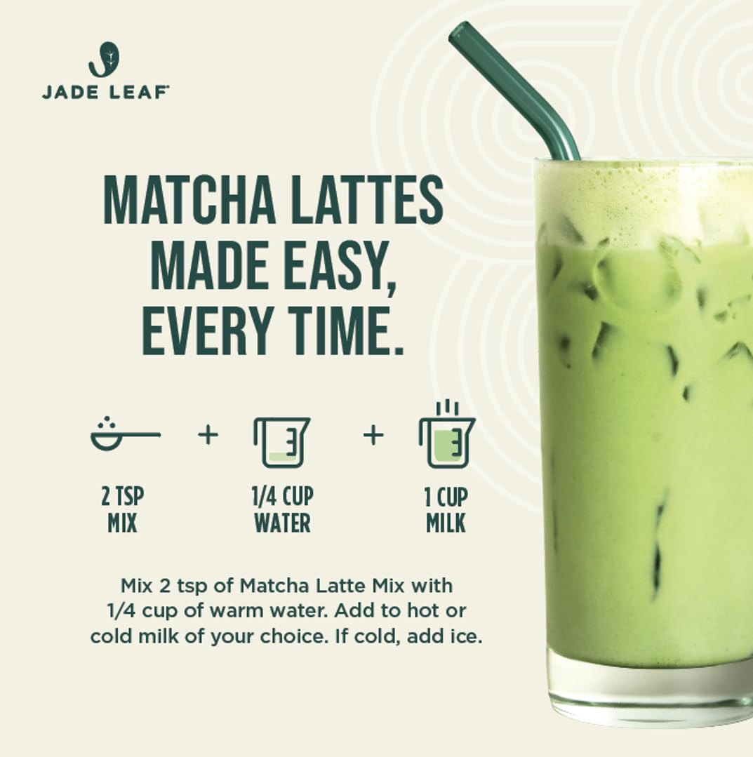 Organic Matcha Latte Mix – Bulk Value Size – Lightly Sweet Japanese Matcha Green