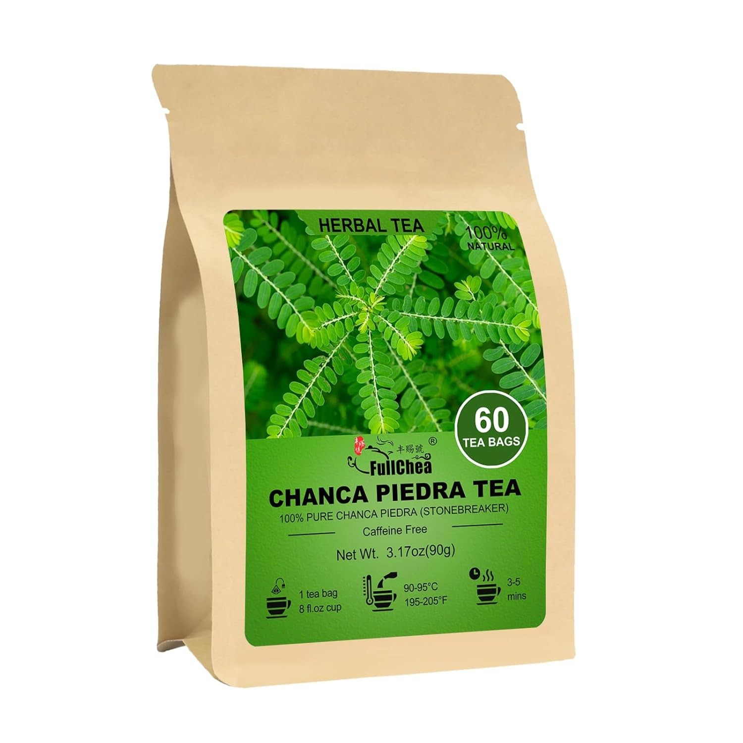 Chanca Piedra Tea – 60 Caffeine-Free Teabags for Kidney Health & Natural Detox