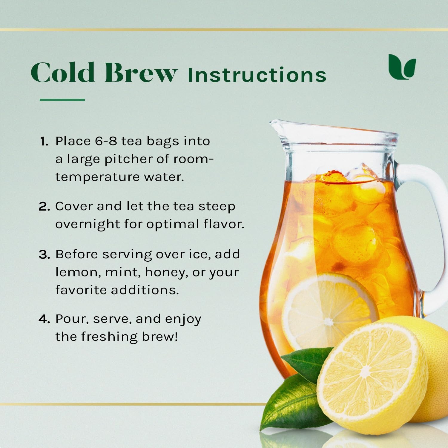 Organic Green Tea Bags 2-Pack, 106-Count – Refreshing, Lightly Caffeinated Bulk