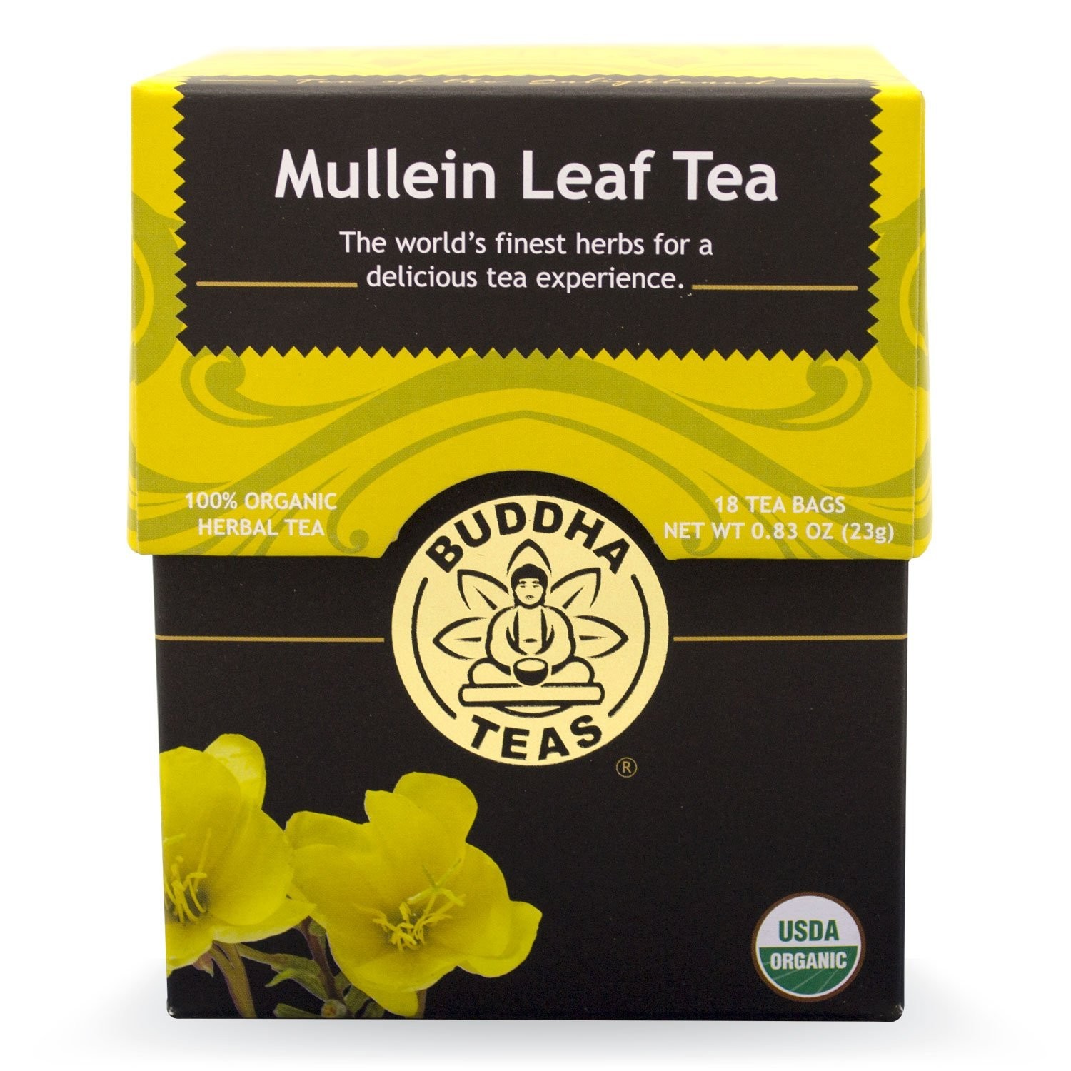 Organic Mullein Tea for Digestion, 108 Bags (6×18)