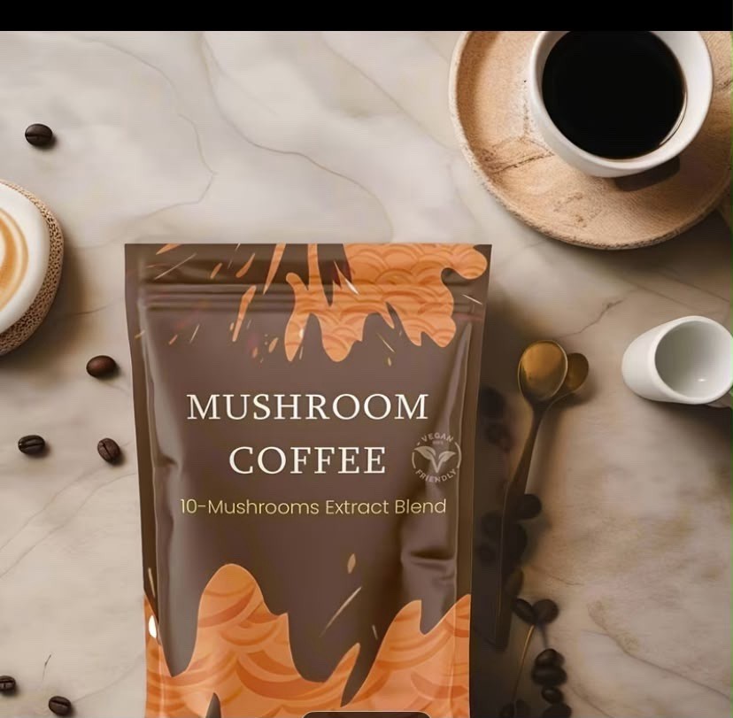 Instant Mushroom Coffee With Turkey Tail & Tremella Extracts 6.35oz 30 Packs