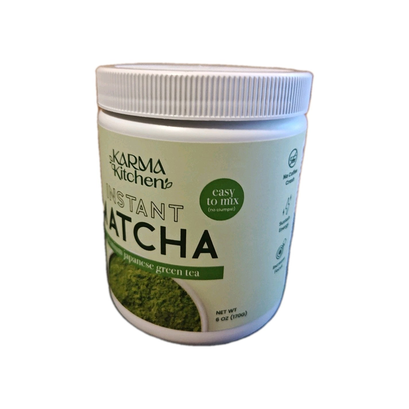 Karma Kitchen Instant Matcha 6 Oz Premium Japanese Green Tea