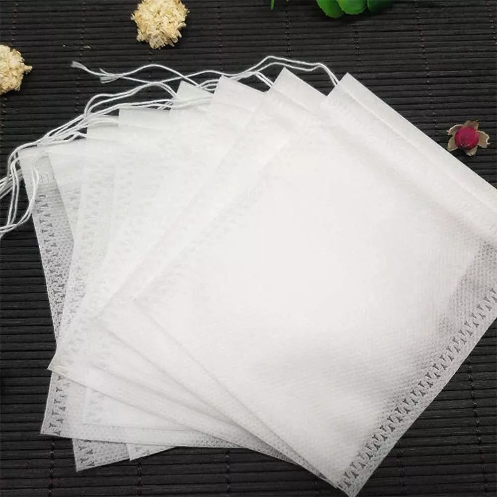 10-300x Drawstring Empty Tea Bags Disposable Teabags Non-woven Spice Filters Bag