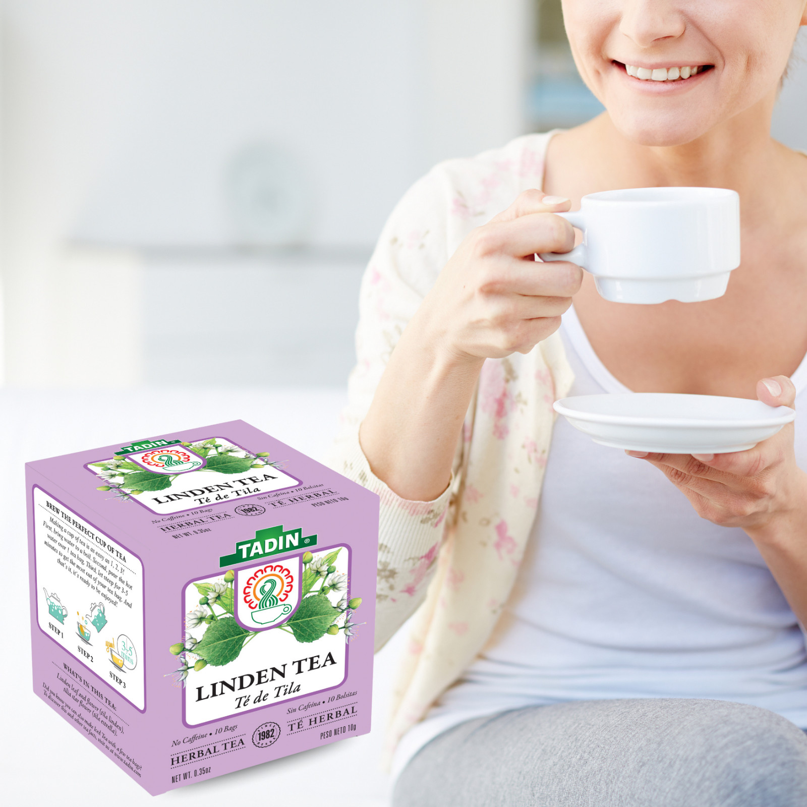 Tadin Linden Tea 6 Boxes Of 10 Bags Per Box ( 60 Bags)