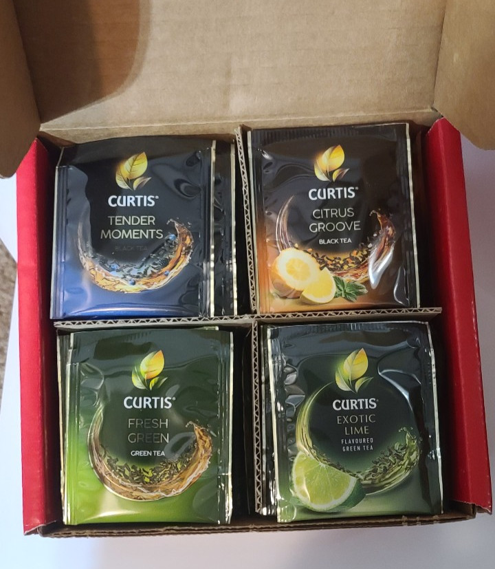 CURTIS Red box with assorted Black & Green tea 68 tb
