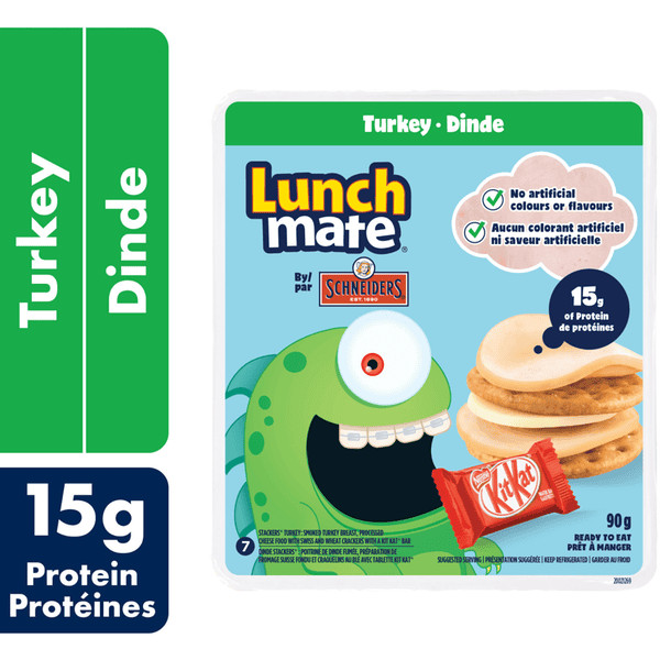 Schneiders Turkey Quality Bulk Large Lunch Mate Kit 90g/3.17oz (2/Case)