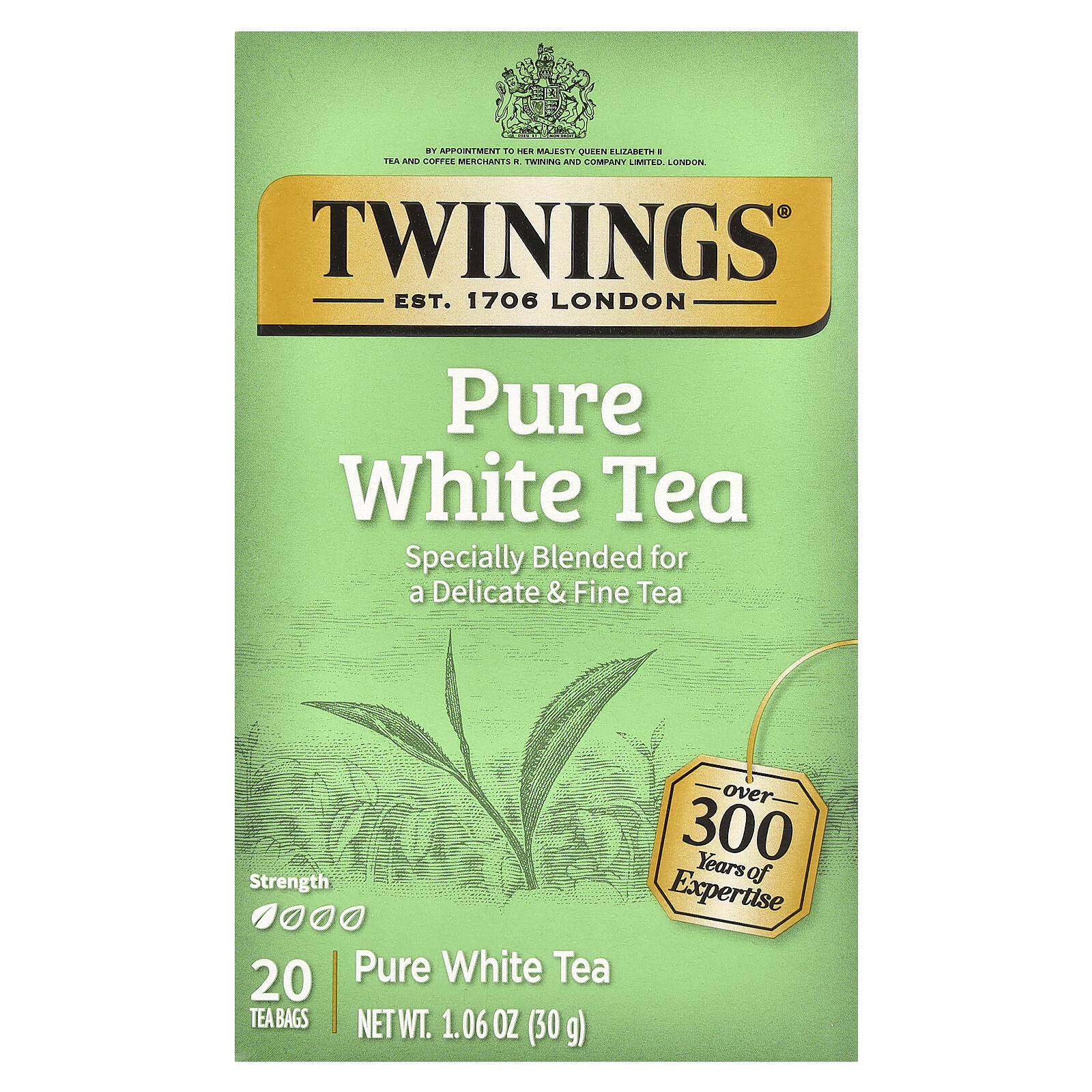 Pure White Tea, 20 Tea Bags, 1.06 oz (30 g)