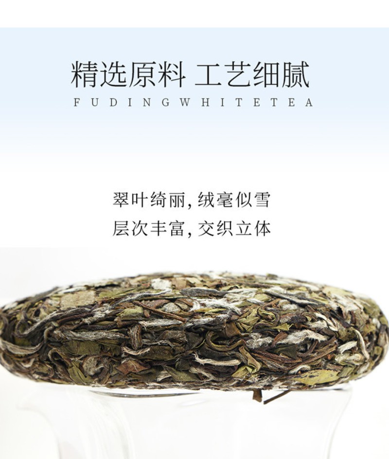 100g Fuding White Tea 2023 Guan Yang Special Grade White Peony Mini Tea Cake