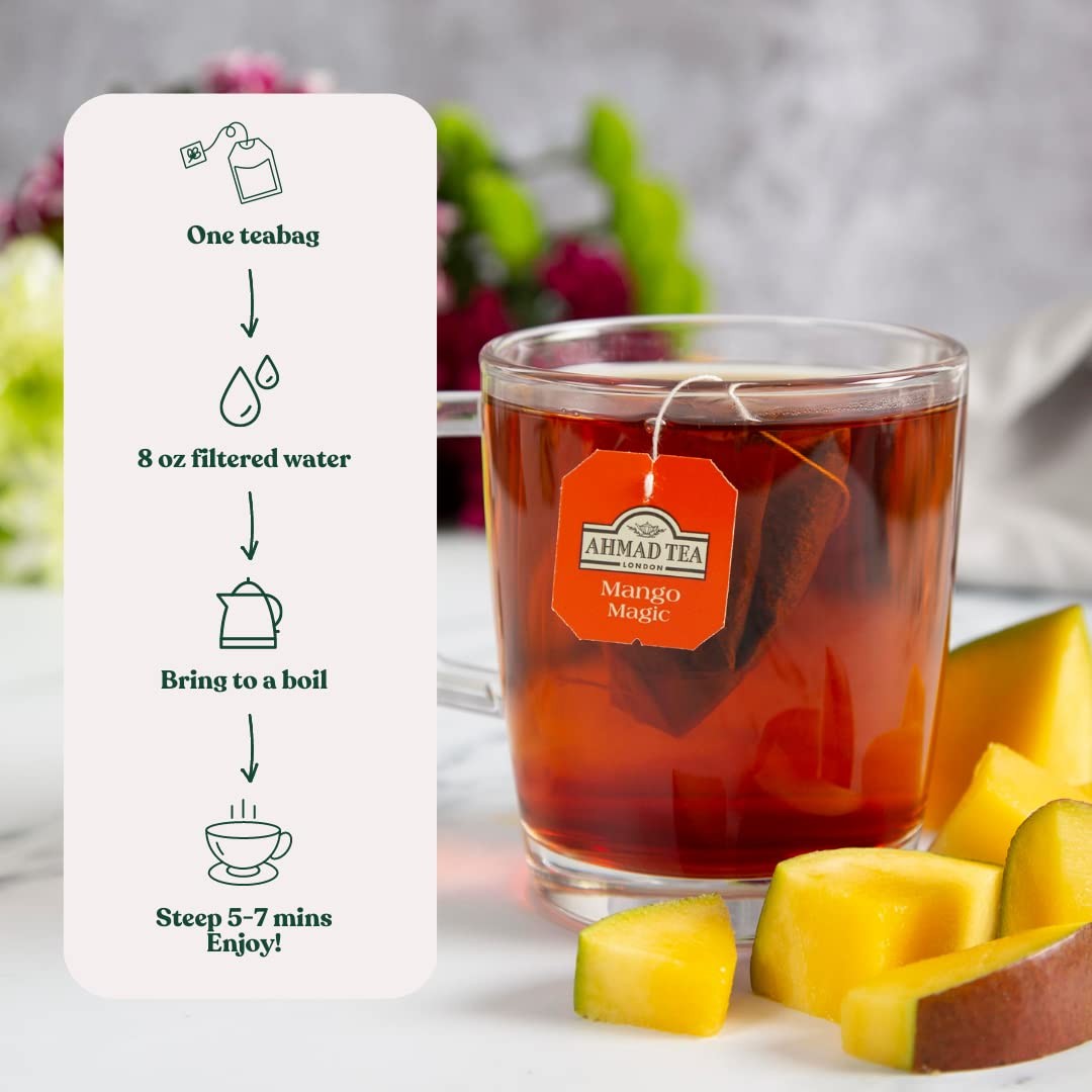 Mango Magic Black Tea 20-Count Boxes Pack of 6