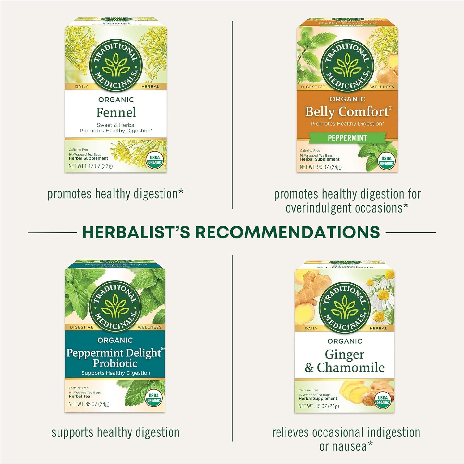 Traditional Medicinals Tea, Organic Gas Relief, Relieves Gas & Bloating, Chamomi